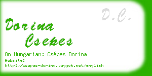 dorina csepes business card